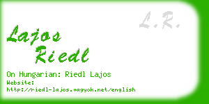 lajos riedl business card